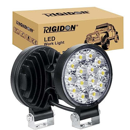 2Pcs rond phare de travail led, 3.2 pouces mini 42W 12V 24V lampe de travail led