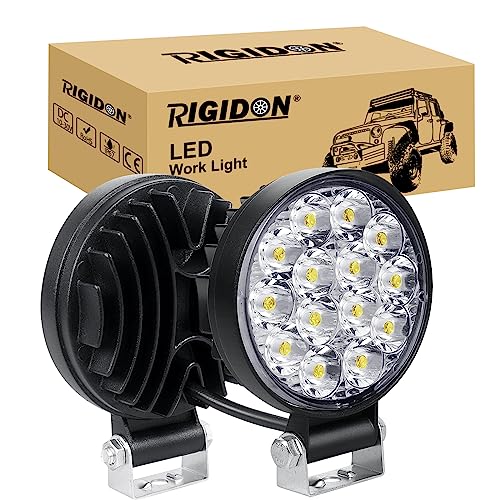 2Pcs rond phare de travail led, 3.2 pouces mini 42W 12V 24V lampe de travail led