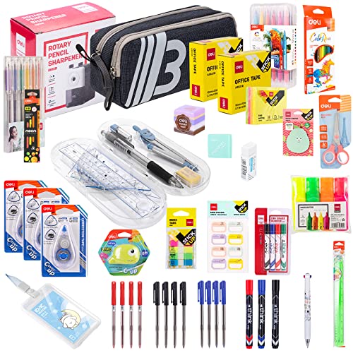 Deli 88 Pcs Kit de Fournitures Scolaires