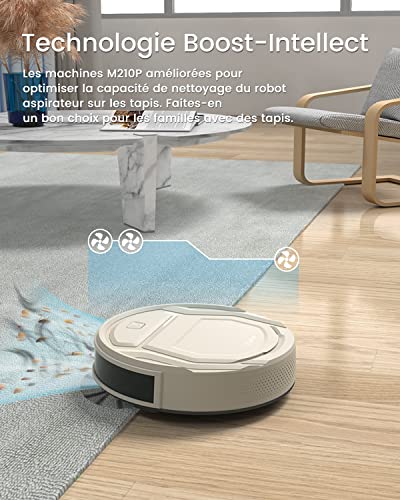 Aspirateur Robot Mince 2200Pa, Silencieux 55dB, Connecté avec WiFi/Bluetooth/Alexa/App, 120min d'Autonomie