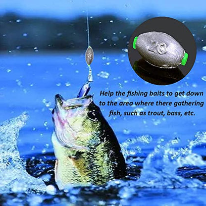 Lot de 30 plombs de pêche