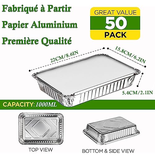 Lot de 50 Barquettes en Aluminium