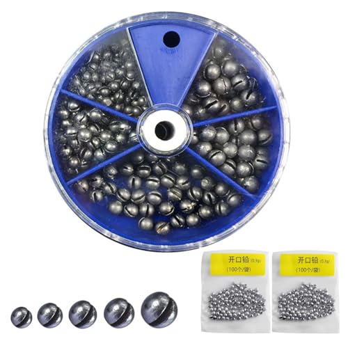 Lot de 205 Plombs de Pêche Réglables