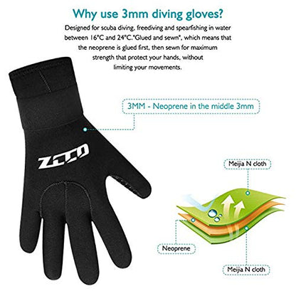 Gants de Plongée ZCCO en Néoprène 3 mm / 5 mm