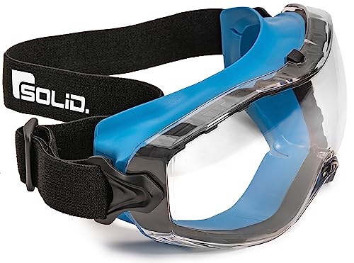 SolidWork SOLID. Lunette de protection travail parfaitement ajustées | Lunettes de protection anti-poussière avec ajustement universel | surlunettes de protection | Oculaire résistant aux rayures