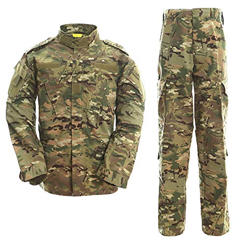 Uniforme militaire BDU, veste + pantalon motif camouflage, idéal pour la chasse,