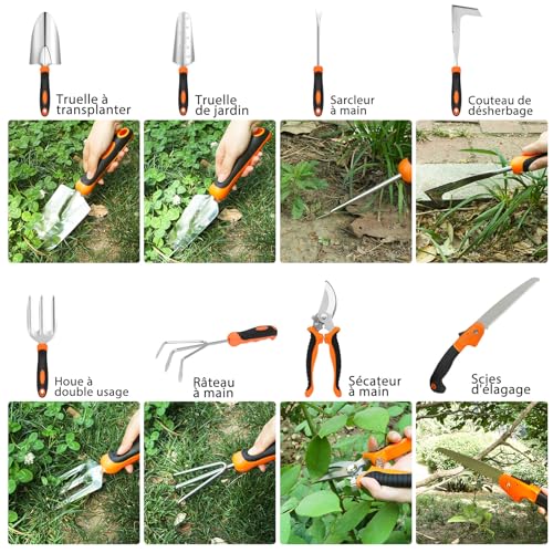 Ensemble d'Outils de Jardinage 10 Pièces