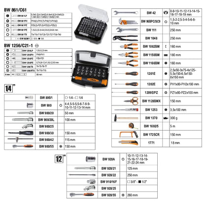 jeu d'outils Beta 2056E avec valise porte-outils