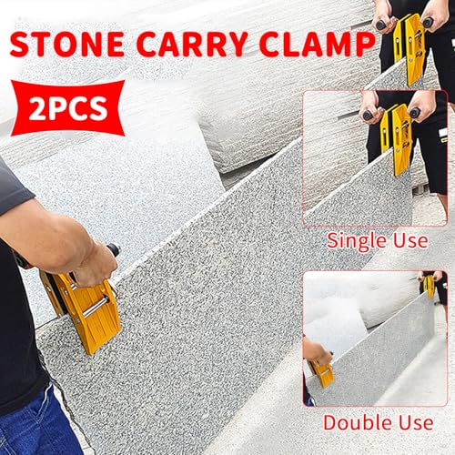 Lot de 2 Pinces de Transport de Pierre à Double Main de 46mm