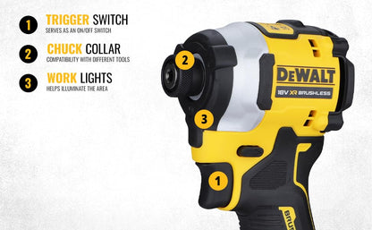 Dewalt - Visseuse à choc XR 18V Brushless (Produit seul)