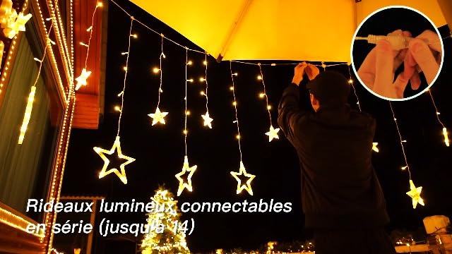 Rideau/Guirlande Lumineux 12 Étoiles