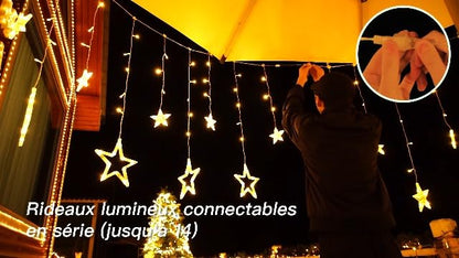 Rideau/Guirlande Lumineux 12 Étoiles