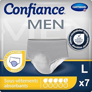 Confiance Men - Slips Absorbants pour Hommes
