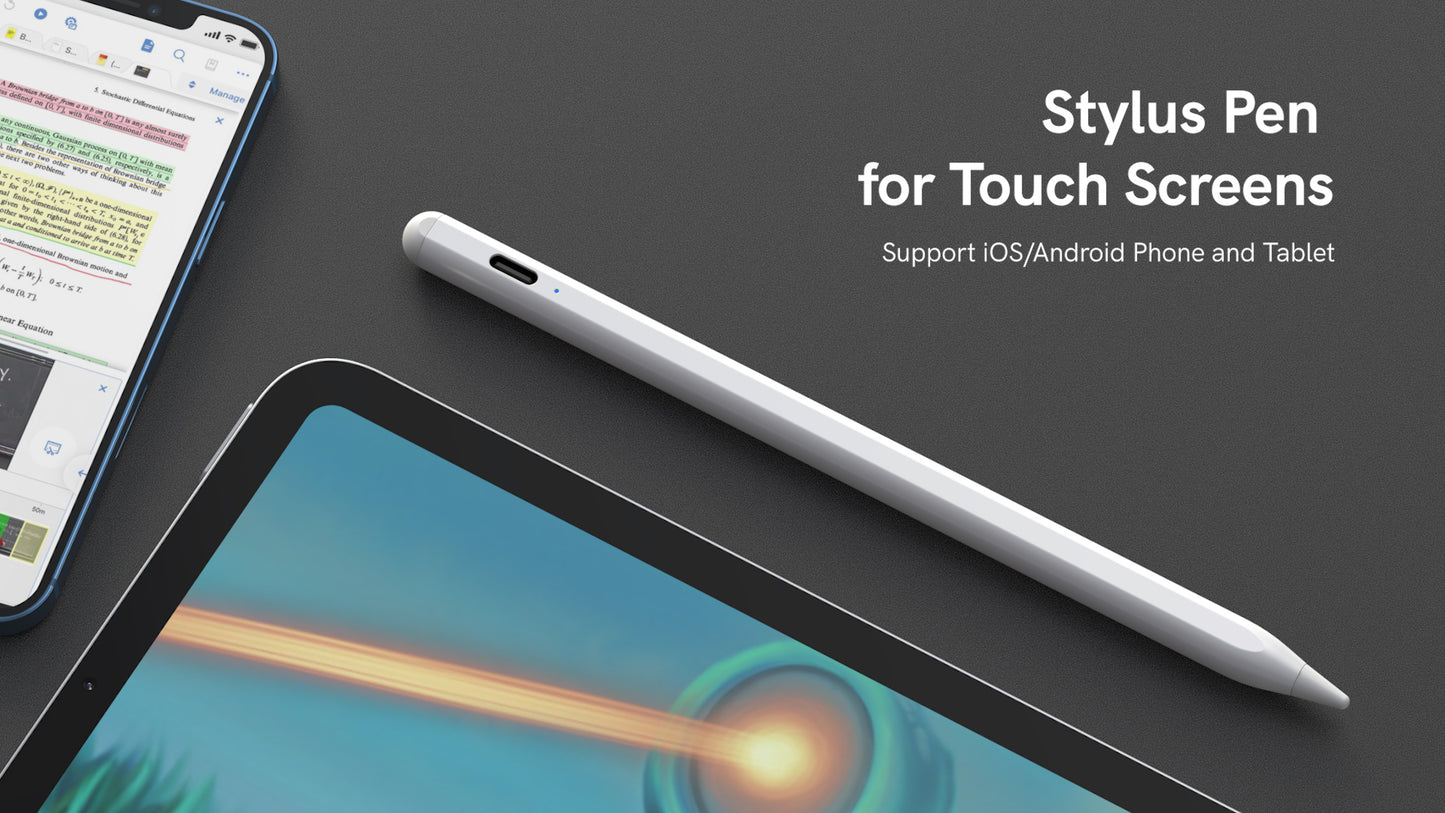 Stylet Tactile Magnétique, LEZUN Stylo à écran 1,5 mm à Pointe en Plastique, Compatible avec Toutes Les Tablettes à écran Tactile et Téléphones Portables, Livré avec 2 Embouts de Remplacement