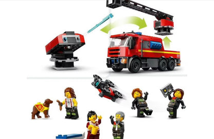La Caserne et le Camion de Pompiers