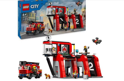 La Caserne et le Camion de Pompiers
